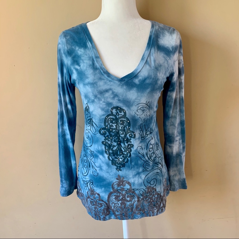 PXS Medium Blue Tie Dye Shirt Top